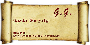 Gazda Gergely névjegykártya