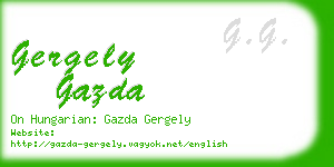 gergely gazda business card